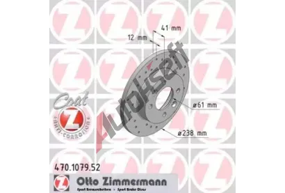 ZIMMERMANN Brzdov kotou drkovan SPORT COAT Z - 238 mm ZIM 470.1079.52, 470.1079.52