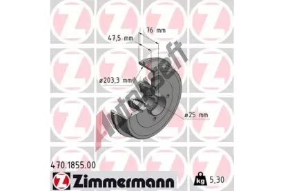 ZIMMERMANN Brzdov buben ZIM 470.1855.00, 470.1855.00