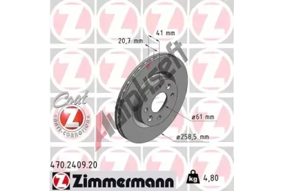 ZIMMERMANN Brzdov kotou COAT Z - 259 mm ZIM 470.2409.20, 470.2409.20