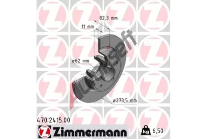 ZIMMERMANN Brzdový kotouč - 274 mm ZIM 470.2415.00, 470.2415.00  ZIMMERMANN Brzdový kotouč - 274 mm ZIM 470.2415.00, 470.2415.00