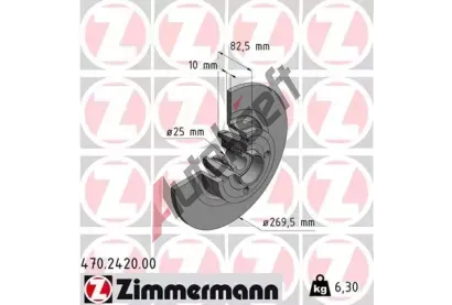 ZIMMERMANN Brzdov kotou s loiskem - 270 mm ZIM 470.2420.00, 470.2420.00