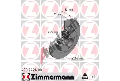 ZIMMERMANN Brzdový kotouč s ložiskem - 274 mm ZIM 470.2424.00, 470.2424.00 ZIMMERMANN Brzdový kotouč s ložiskem - 274 mm ZIM 470.2424.00, 470.2424.00