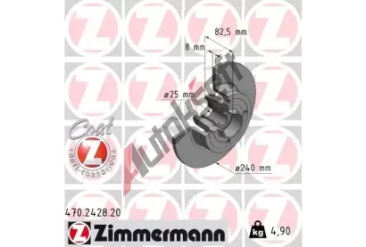 ZIMMERMANN Brzdový kotouč COAT Z - 240 mm ZIM 470.2428.20, 470.2428.20 ZIMMERMANN Brzdový kotouč COAT Z - 240 mm ZIM 470.2428.20, 470.2428.20