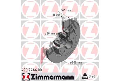 ZIMMERMANN Brzdov kotou s loiskem - 300 mm ZIM 470.2446.00, 470.2446.00