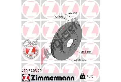 ZIMMERMANN Brzdov kotou COAT Z - 258 mm ZIM 470.5403.20, 470.5403.20