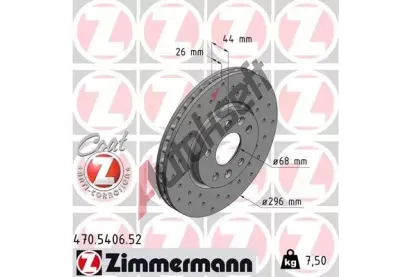 ZIMMERMANN Brzdov kotou SPORT COAT Z - 296 mm ZIM 470.5406.52, 470.5406.52