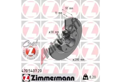 ZIMMERMANN Brzdový kotouč s ložiskem - 290 mm ZIM 470.5407.20, 470.5407.20 ZIMMERMANN Brzdový kotouč s ložiskem - 290 mm ZIM 470.5407.20, 470.5407.20