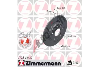 ZIMMERMANN Brzdov kotou COAT Z - 260 mm ZIM 470.5410.20, 470.5410.20