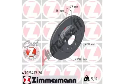 ZIMMERMANN Brzdov kotou COAT Z ZIM 470.5413.20, 470.5413.20
