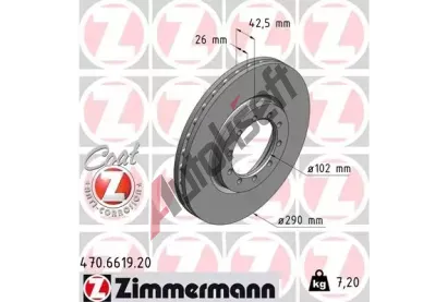 ZIMMERMANN Brzdov kotou COAT Z - 290 mm ZIM 470.6619.20, 470.6619.20
