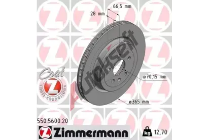 ZIMMERMANN Brzdov kotou COAT Z - 365 mm ZIM 550.5600.20, 550.5600.20