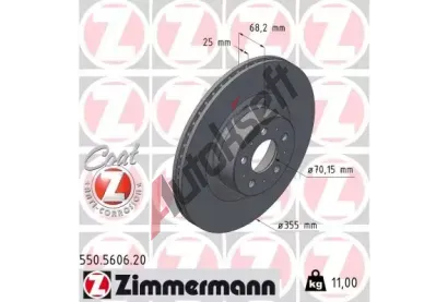 ZIMMERMANN Brzdov� kotou� COAT Z - 355 mm ZIM 550.5606.20, 550.5606.20