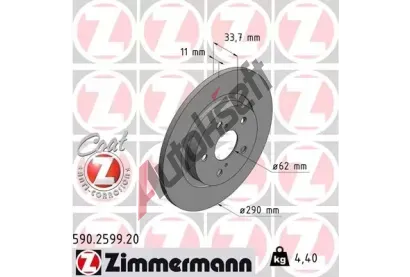 ZIMMERMANN Brzdov kotou COAT Z - 290 mm ZIM 590.2599.20, 590.2599.20