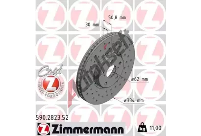 ZIMMERMANN Brzdov kotou SPORT COAT Z - 334 mm ZIM 590.2823.52, 590.2823.52