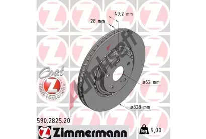 ZIMMERMANN Brzdov kotou COAT Z - 328 mm ZIM 590.2825.20, 590.2825.20