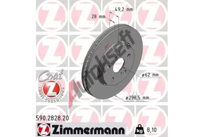 ZIMMERMANN Brzdov kotou COAT Z - 299 mm ZIM 590.2828.20, 590.2828.20