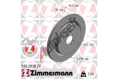 ZIMMERMANN Brzdov kotou COAT Z - 338 mm ZIM 590.2838.20, 590.2838.20