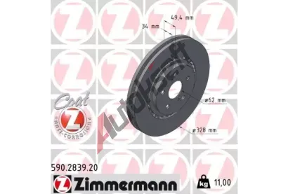 ZIMMERMANN Brzdov kotou COAT Z - 328 mm ZIM 590.2839.20, 590.2839.20
