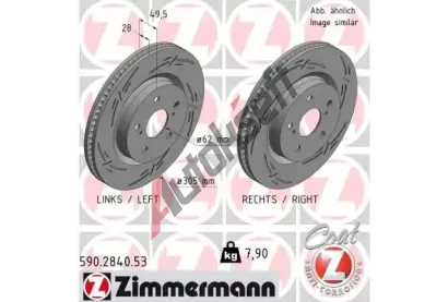 ZIMMERMANN Brzdov kotou BLACK Z - 305 mm ZIM 590.2840.53, 590.2840.53