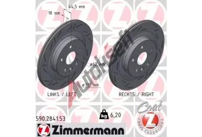 ZIMMERMANN Brzdov kotou BLACK Z - 317 mm ZIM 590.2841.53, 590.2841.53