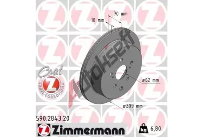 ZIMMERMANN Brzdov kotou COAT Z - 309 mm ZIM 590.2843.20, 590.2843.20
