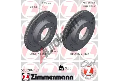 ZIMMERMANN Brzdov kotou BLACK Z - 319 mm ZIM 590.2847.53, 590.2847.53