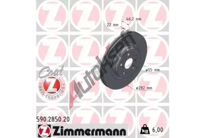 ZIMMERMANN Brzdov kotou COAT Z - 282 mm ZIM 590.2850.20, 590.2850.20