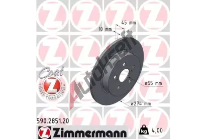 ZIMMERMANN Brzdov kotou COAT Z - 274 mm ZIM 590.2851.20, 590.2851.20