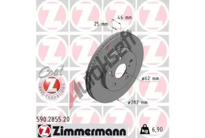 ZIMMERMANN Brzdov kotou COAT Z - 282 mm ZIM 590.2855.20, 590.2855.20
