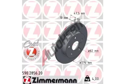 ZIMMERMANN Brzdov kotou COAT Z - 274 mm ZIM 590.2856.20, 590.2856.20