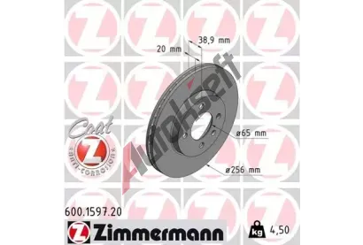 ZIMMERMANN Brzdov kotou COAT Z - 256 mm ZIM 600.1597.20, 600.1597.20