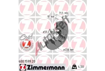 ZIMMERMANN Brzdov kotou COAT Z - 226 mm ZIM 600.1599.20, 600.1599.20