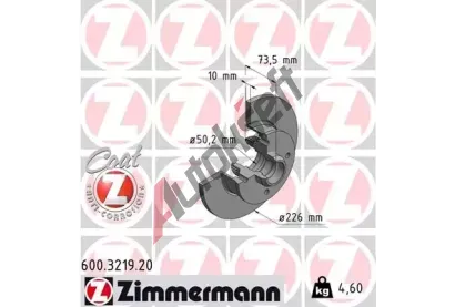 ZIMMERMANN Brzdov kotou COAT Z - 226 mm ZIM 600.3219.20, 600.3219.20