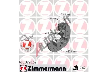 ZIMMERMANN Brzdov kotou SPORT COAT Z - 226 mm ZIM 600.3220.52, 600.3220.52