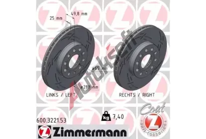 ZIMMERMANN Brzdov kotou BLACK Z - 288 mm ZIM 600.3221.53, 600.3221.53