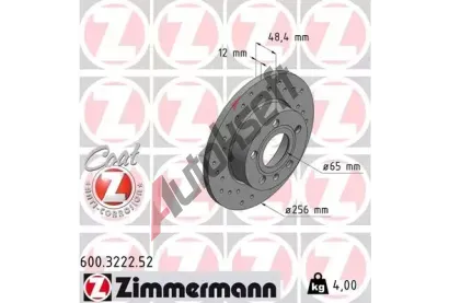 ZIMMERMANN Brzdov kotou SPORT COAT Z - 256 mm ZIM 600.3222.52, 600.3222.52