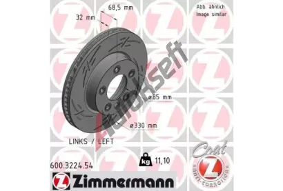 ZIMMERMANN Brzdov kotou BLACK Z - 330 mm ZIM 600.3224.54, 600.3224.54