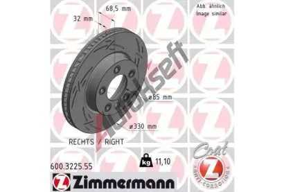 ZIMMERMANN Brzdov kotou BLACK Z - 330 mm ZIM 600.3225.55, 600.3225.55