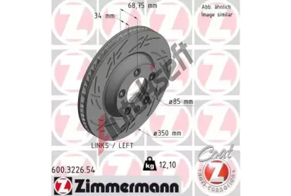 ZIMMERMANN Brzdov kotou BLACK Z - 350 mm ZIM 600.3226.54, 600.3226.54