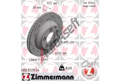 ZIMMERMANN Brzdov kotou BLACK Z - 330 mm ZIM 600.3229.54, 600.3229.54