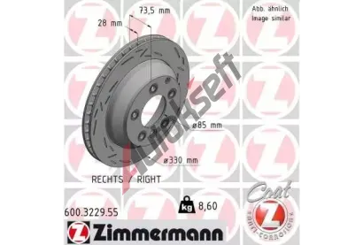 ZIMMERMANN Brzdov kotou BLACK Z - 330 mm ZIM 600.3229.55, 600.3229.55