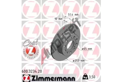 ZIMMERMANN Brzdov kotou COAT Z - 253 mm ZIM 600.3234.20, 600.3234.20