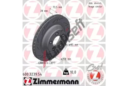 ZIMMERMANN Brzdov kotou BLACK Z 358 mm ZIM 600.3239.54, 600.3239.54