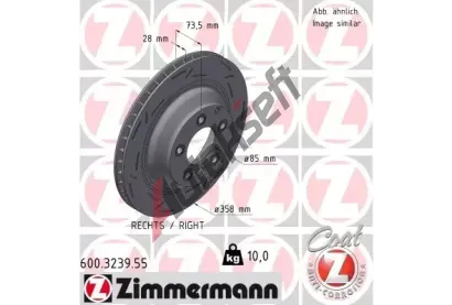ZIMMERMANN Brzdov kotou BLACK Z 358 mm ZIM 600.3239.55, 600.3239.55
