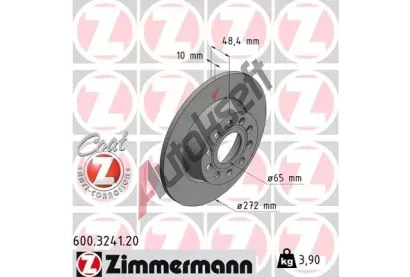 ZIMMERMANN Brzdov kotou COAT Z - 272 mm ZIM 600.3241.20, 600.3241.20