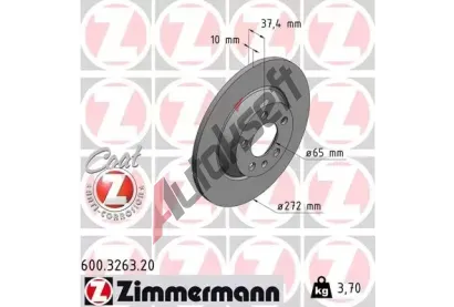 ZIMMERMANN Brzdov kotou COAT Z - 272 mm ZIM 600.3263.20, 600.3263.20