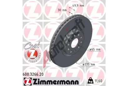 ZIMMERMANN Brzdov kotou COAT Z - 335 mm ZIM 600.3266.20, 600.3266.20