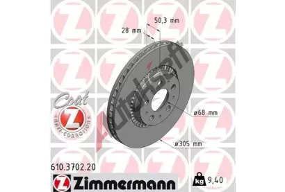 ZIMMERMANN Brzdov kotou COAT Z - 305 mm ZIM 610.3702.20, 610.3702.20