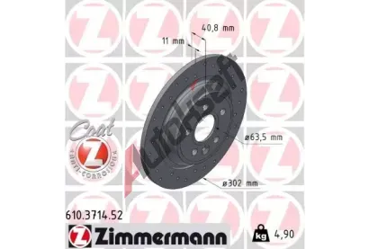 ZIMMERMANN Brzdov kotou SPORT COAT Z - 302 mm ZIM 610.3714.52, 610.3714.52