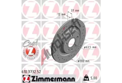 ZIMMERMANN Brzdov kotou SPORT COAT Z - 302 mm ZIM 610.3732.52, 610.3732.52
